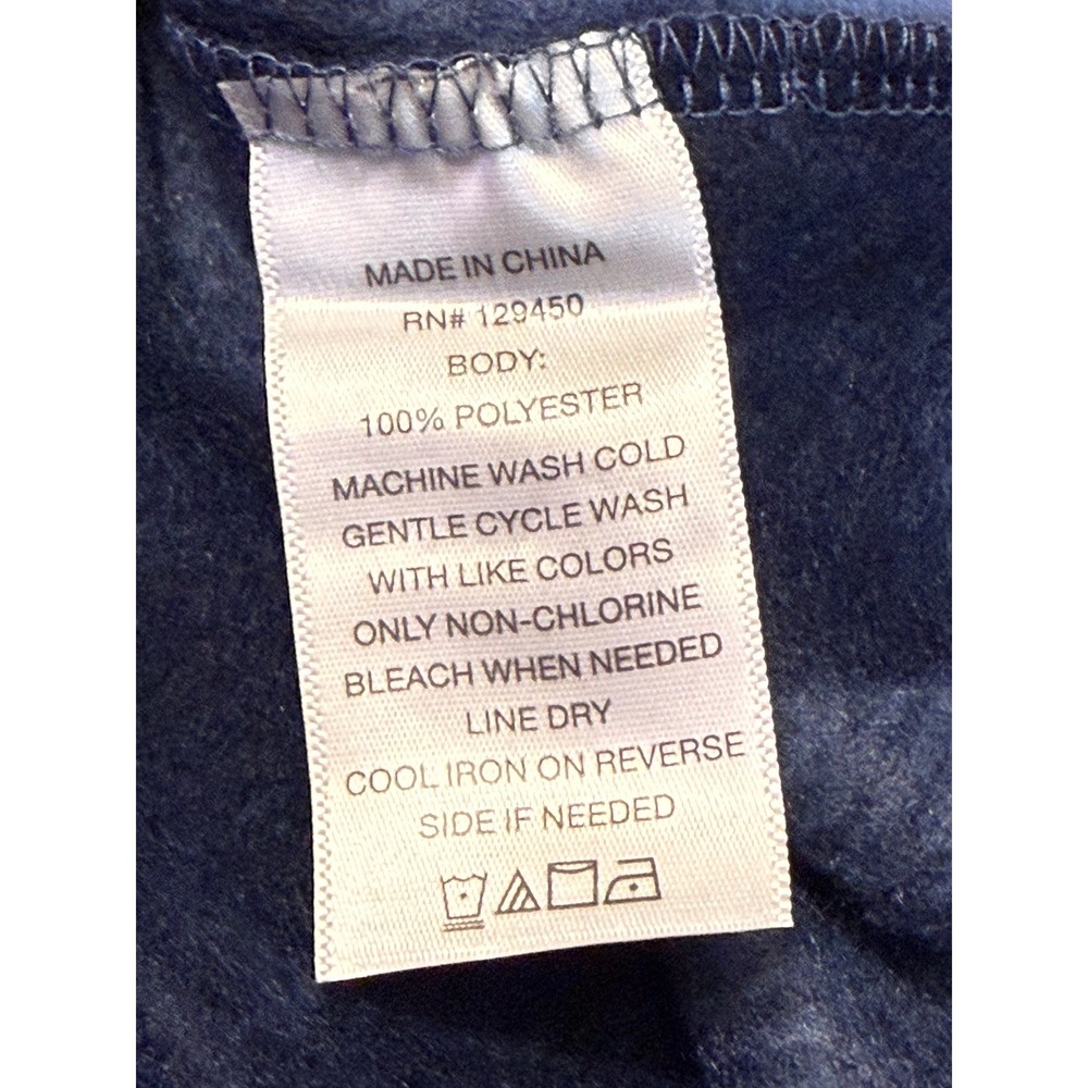 Berkley Jensen Women Plaid Fleece Tunic Quarter Zip Kangaroo Pocket XXL Blue - Picture 6 of 6